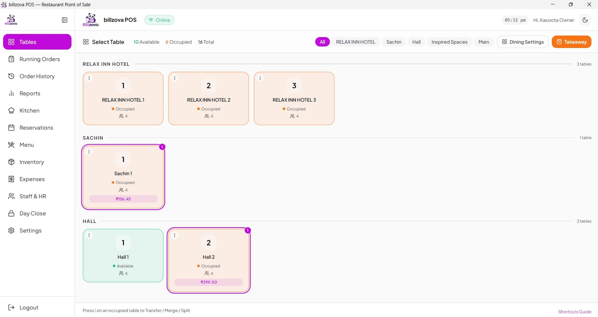 billzova offline restaurant billing software India